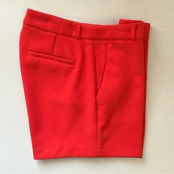 Banana  Republic Tailored City Shorts Stretch Crepe Orange Size 0 NWOT - Picture 14 of 16